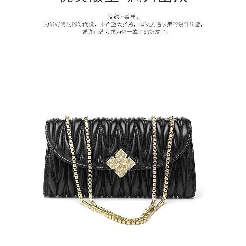 Elegant Black Quilted Handbag with Gold Chain Strap – Stylish Evening Purse for Women - Image 4